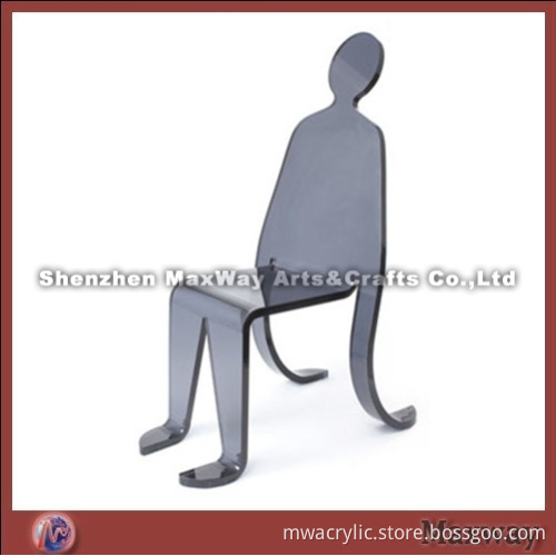 Human-shaped creative modern blue acrylic furniture chair/stool